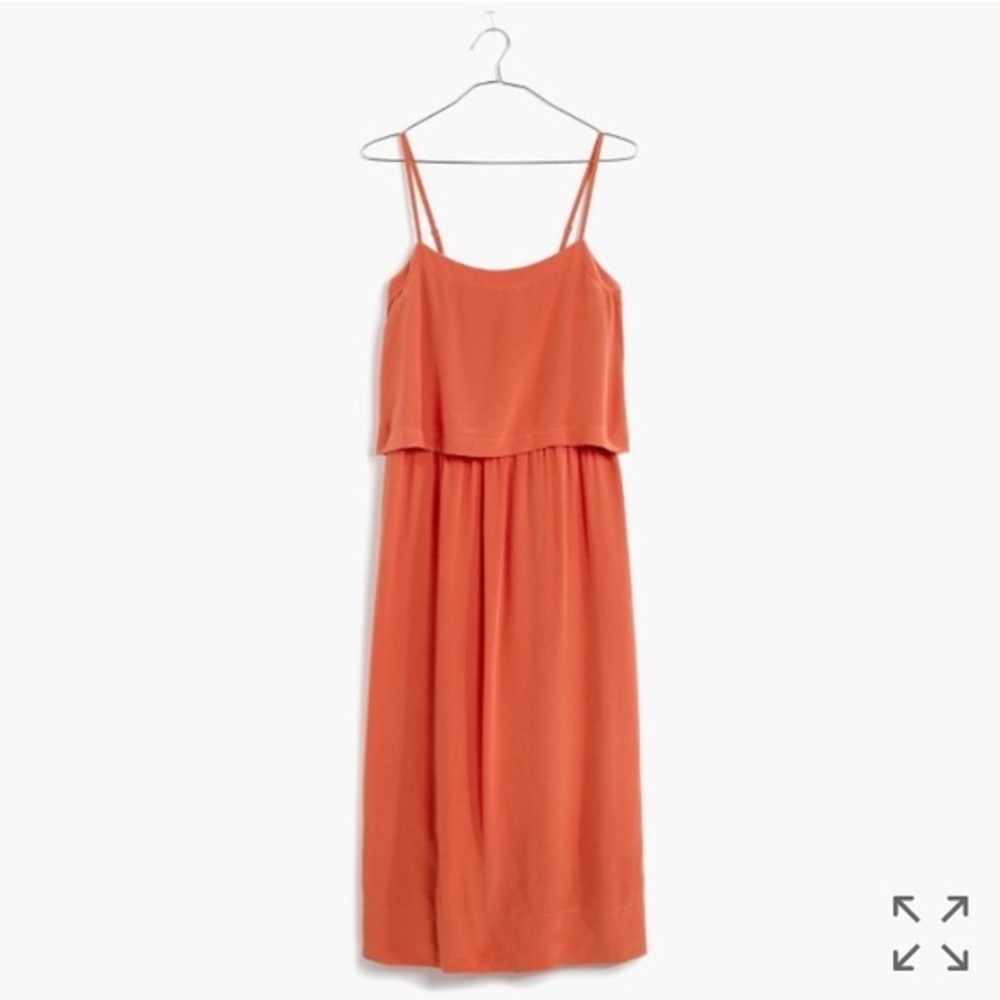 madewell silk overlay dress